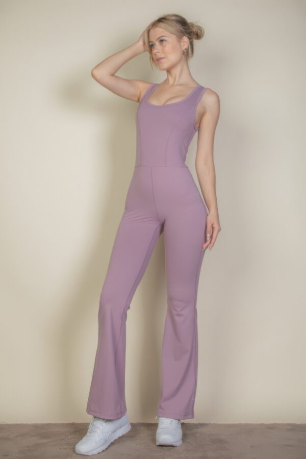 Flare-Leg Sports Jumpsuit – 4-Way Stretch