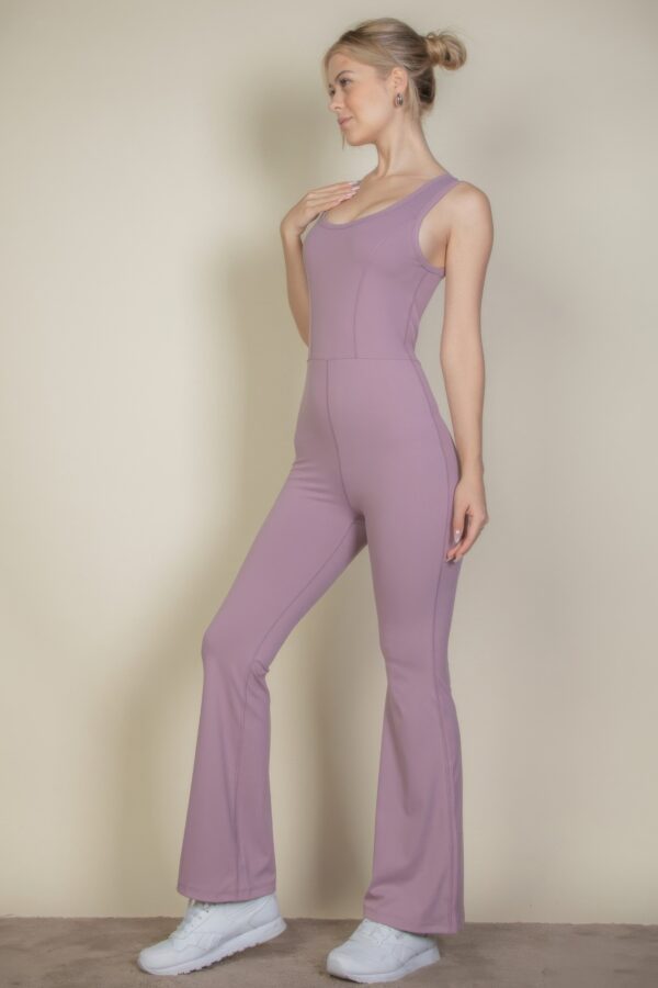 Flare-Leg Sports Jumpsuit – 4-Way Stretch