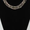 Multi Pillar Beaded Necklace – Metal Accents in Gold or Silver