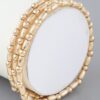 Triple Pillar Stone Beaded Bracelet – Gold, Silver