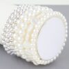 Multi Stone Beaded Bracelet – Gold Cream, Silver Cream