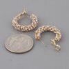 Petite Bejeweled Hoop Earrings – Clear Rhinestone Accent