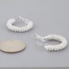 Petite Bejeweled Hoop Earrings – Clear Rhinestone Accent