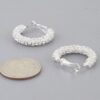 Petite Bejeweled Hoop Earrings – Clear Rhinestone Accent