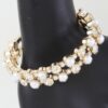 Double Pearl Cuff Bracelet – Open Metal Cuff