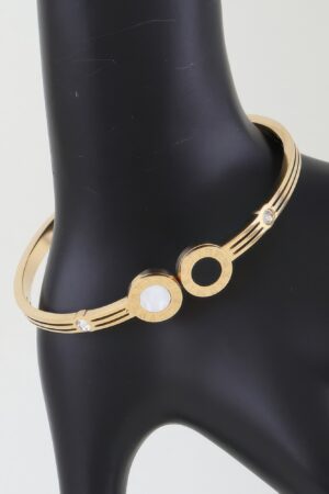 Twin Clock Wrap Bracelet – Double-Face Metal Cuff