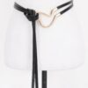 Metal Buckle Wrap Belt – Bold Buckle in Black, Camel, White