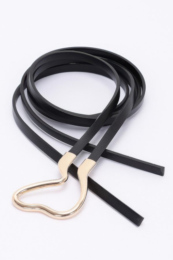 Metal Buckle Wrap Belt – Bold Buckle in Black, Camel, White
