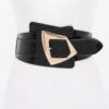 Metal Buckle Elastic Belt – Classic Buckle, Black/Nude/White
