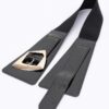 Metal Buckle Elastic Belt – Classic Buckle, Black/Nude/White