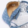 Embossed Denim Crossbody Bag with Mixed Metal Accents