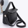 Faux Leather Crossbody Bag with Top Handle – Compact
