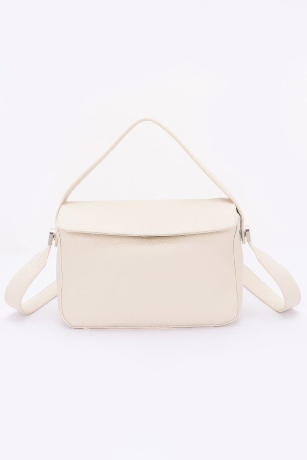 Faux Leather Crossbody Bag with Top Handle – Compact
