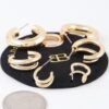 Multi Shiny Hoop Earrings Set – Gold & Silver