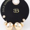 Multi Shiny Curved Earrings Set – Gold