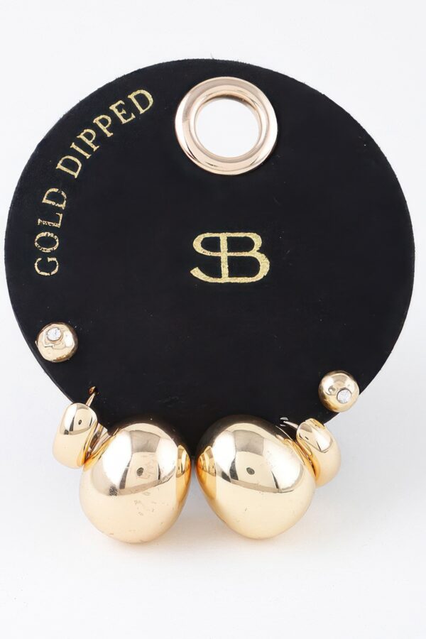 Multi Shiny Curved Earrings Set – Gold