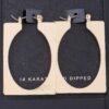 Portrait Frame Cut Earrings – Polished Gold Alloy