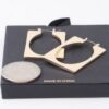 Portrait Frame Cut Earrings – Polished Gold Alloy
