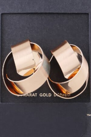 Delicate Curved Earrings – Polished Gold Alloy