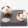 Delicate Curved Earrings – Polished Gold Alloy