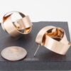 Delicate Curved Earrings – Polished Gold Alloy