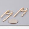 Multi Shiny Modern Drop Earrings – Gold