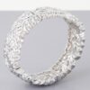Cross Hatch Cuff Bracelet – Textured Metal in Gold or Silver