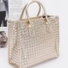 Metallic Braided Tote Bag – Braided Metallic Finish