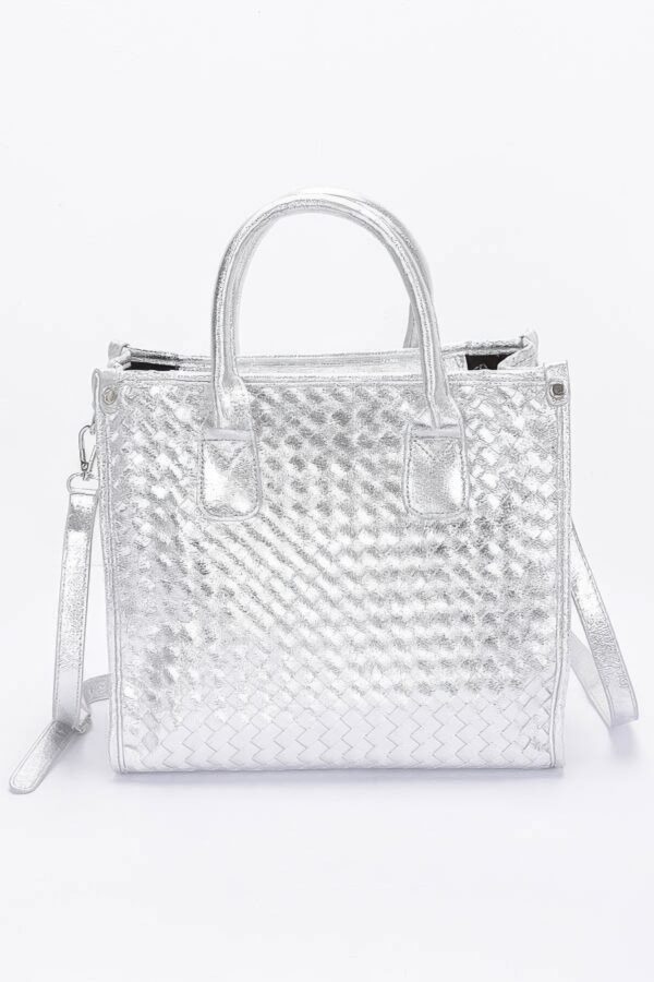Metallic Braided Tote Bag – Braided Metallic Finish