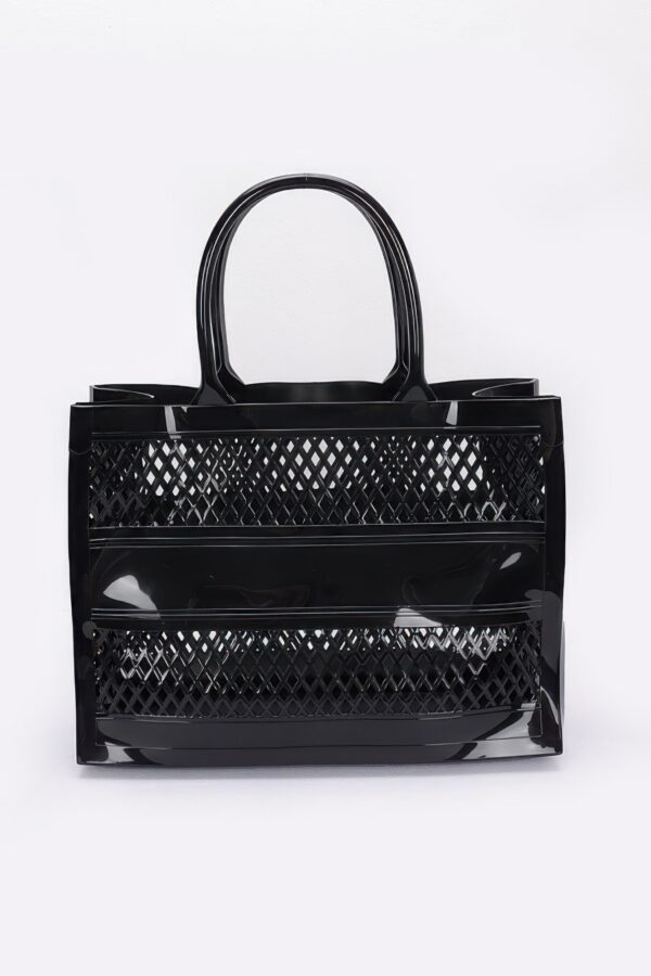 Jelly PVC Tote with Transparent Finish – Clear or Black