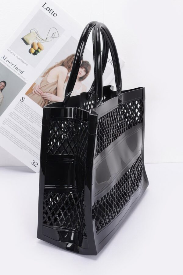 Jelly PVC Tote with Transparent Finish – Clear or Black