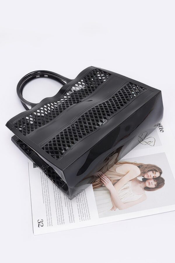 Jelly PVC Tote with Transparent Finish – Clear or Black