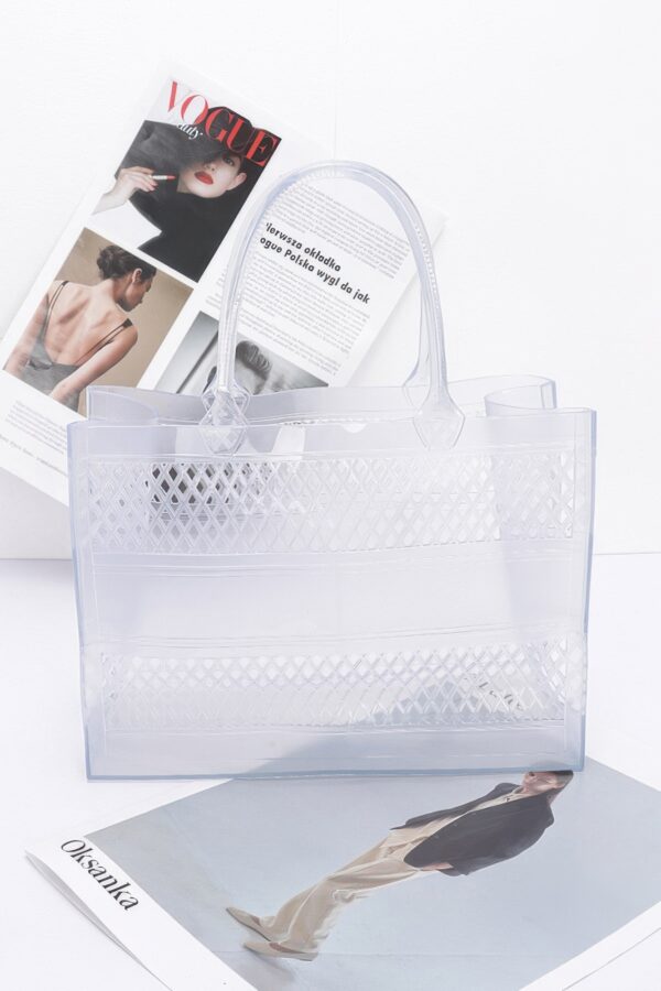 Jelly PVC Tote with Transparent Finish – Clear or Black