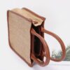 Faux Straw Tote – Mixed Metal Accents, Khaki