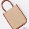Faux Straw Tote – Mixed Metal Accents, Khaki