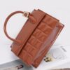 Embossed Enamel Top Handle Bag with Mixed Metal Accents