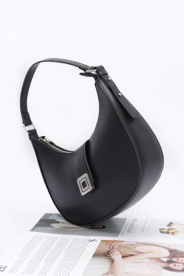 Faux Leather Hobo Bag – Slouchy Top-Handle
