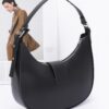 Faux Leather Hobo Bag – Slouchy Top-Handle