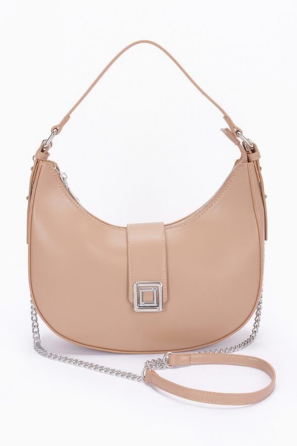 Faux Leather Hobo Bag – Slouchy Top-Handle