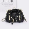 Faux Leather Jacket-Style Crossbody Bag – Zipper Detail