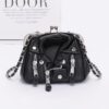 Faux Leather Jacket-Style Crossbody Bag – Zipper Detail