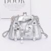 Faux Leather Jacket-Style Crossbody Bag – Zipper Detail