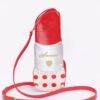 Faux Leather Lipstick Novelty Bag – Mixed Metal Accents