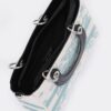 Embroidered Faux Leather Tote Bag – Mixed Metal Accents