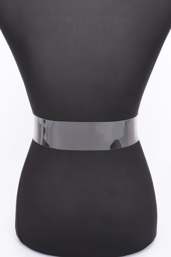 Clear PVC Belt with Rhinestone Metal Buckle