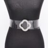 Clear PVC Belt with Rhinestone Metal Buckle