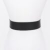 Metallic Stretch Belt with Rhinestone-Encrusted Buckle