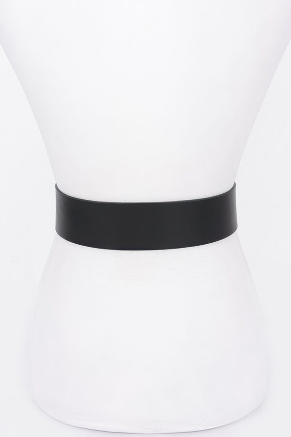 Metallic Stretch Belt with Rhinestone-Encrusted Buckle