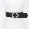 Metallic Stretch Belt with Rhinestone-Encrusted Buckle