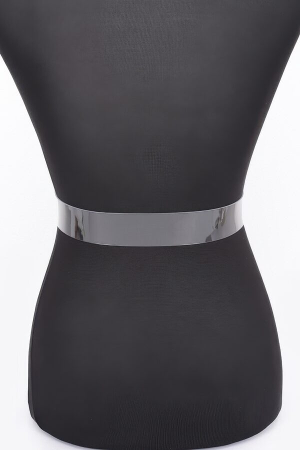 Clear PVC Waist Belt with Pearl Metal Buckle